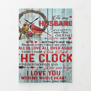 Funny Quotes To Husband   Gift For Man   Tri-Fold Announcement