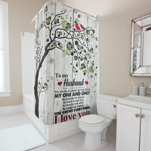 Funny Quotes To Husband  Present For Husband  Shower Curtain