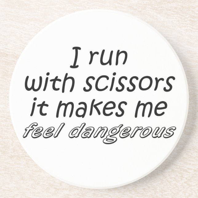 Funny quotes unique birthday gifts humor joke sandstone coaster (Front)