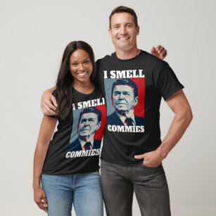 Funny R. Reagan I Smell Commies Political Humor T-Shirt