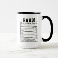 Funny Rabbi Nutrition Facts Faith Leader Gift