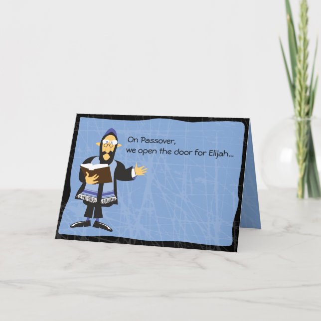 FUNNY RABBI PASSOVER Greeting Card (Front)