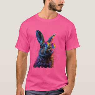 Funny Rabbit Animal Lover Graphic Cute Bunny Sungl T-Shirt