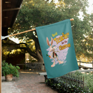 Funny Rabbit Best Teacher in the Classroom House Flag