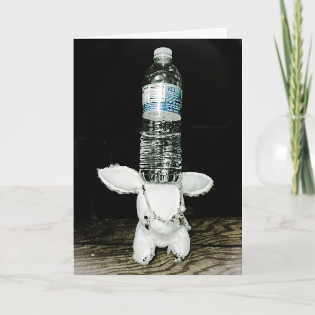 Funny Rabbit Birthday Card. Be eXtraordinary Card (Front)