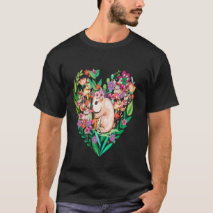 Funny Rabbit Bunny Heart Love Floral Rabbit Lovers T-Shirt