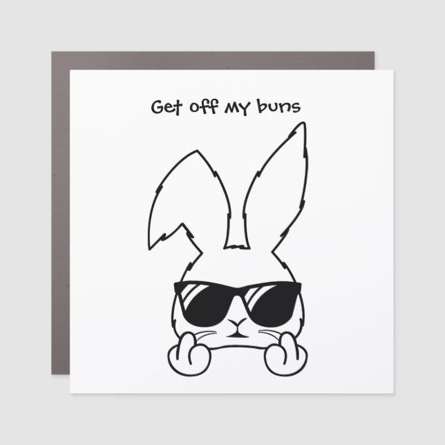 Funny Rabbit Car Magnet (Front)