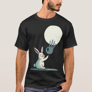Funny Rabbit hand shadow puppets humor pop art T-Shirt