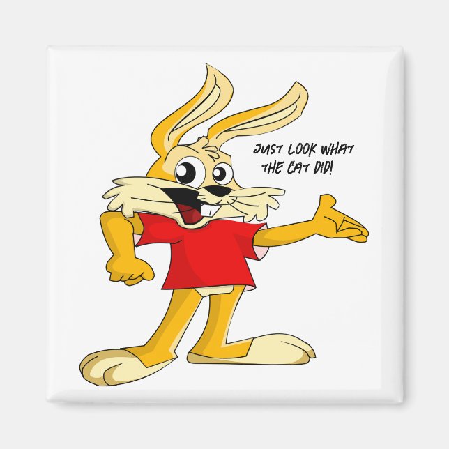 Funny Rabbit Humor Magnet (Front)