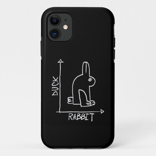 Funny Rabbit or Duck wildlife animal diptyc iPhone 11 Case