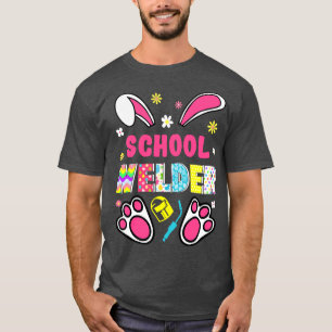 Funny Rabbit School Welder Easter Day Eggs Bunny T-Shirt