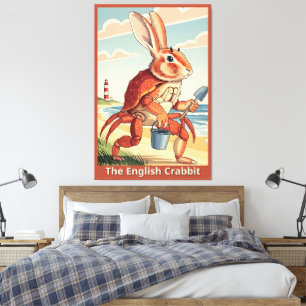Funny rabbit spoof canvas print