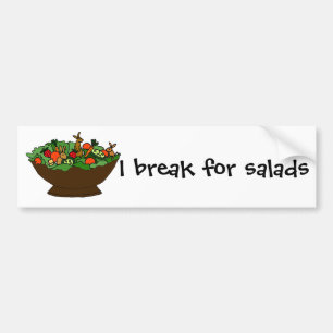 Funny Rabbits in a Salad Art Bumper Sticker