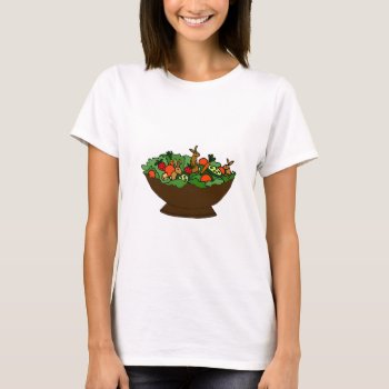 Funny Rabbits In A Salad Art T-shirt by tickleyourfunnybone at Zazzle
