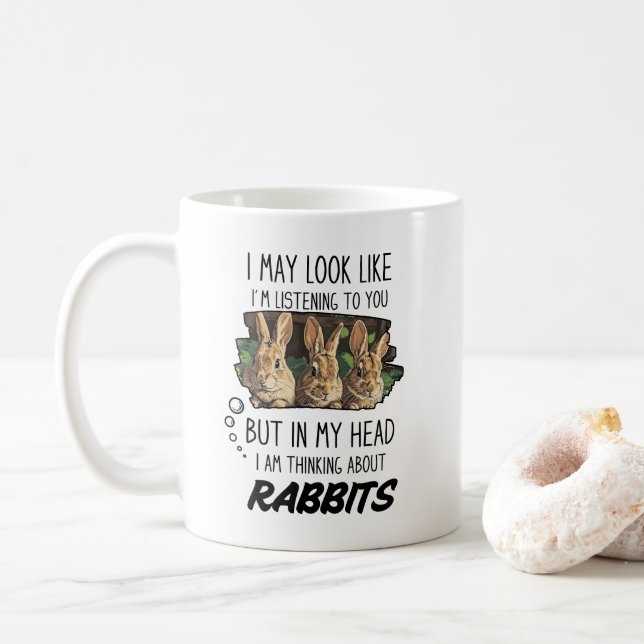 Funny Rabbits Lover Mug (With Donut)