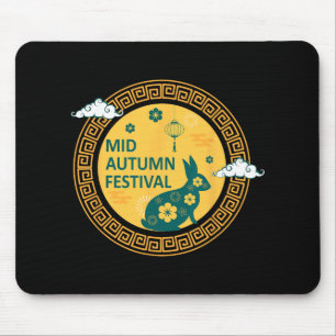 Funny Rabbits Mooncake Chinese New Year Mid Autumn Mouse Pad