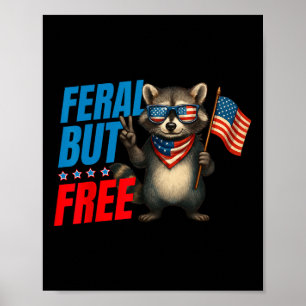Funny Raccoon 1776 July 4th 2025 Independence Day  Poster