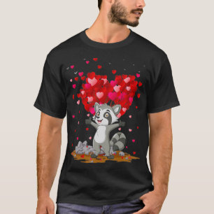 Funny Raccoon Animal Lover Raccoon Valentine's Day T-Shirt