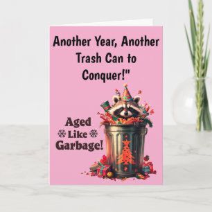 Funny Raccoon Birthday Greeting Design Card