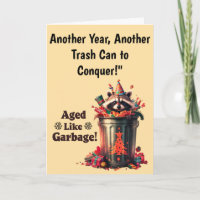 Funny Raccoon Birthday Greeting Design
