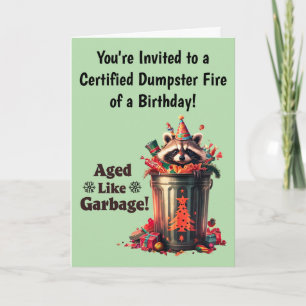 Funny Raccoon Birthday Party Invite