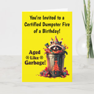 Funny Raccoon Birthday Party Invite