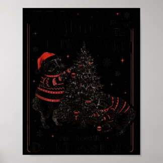 Funny Raccoon Christmas About To Deck These Halls Poster