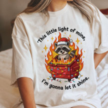 Funny Raccoon Christmas Dumpster Fire