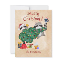 Funny Raccoon Christmas