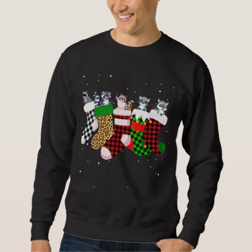 Funny Raccoon Christmas Socks Costume Merry Xmas G Sweatshirt