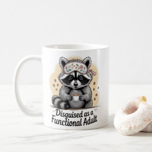 Funny Raccoon Coffee Mug Disguised as a Functional