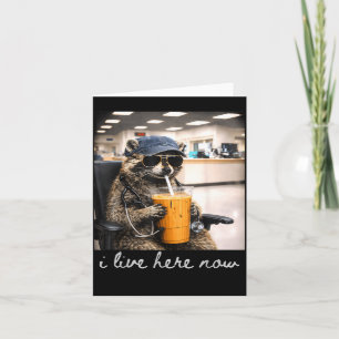Funny Raccoon Coffee Nursing Life Nurses Day Live Card