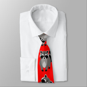 Funny Raccoon Custom Color Tie