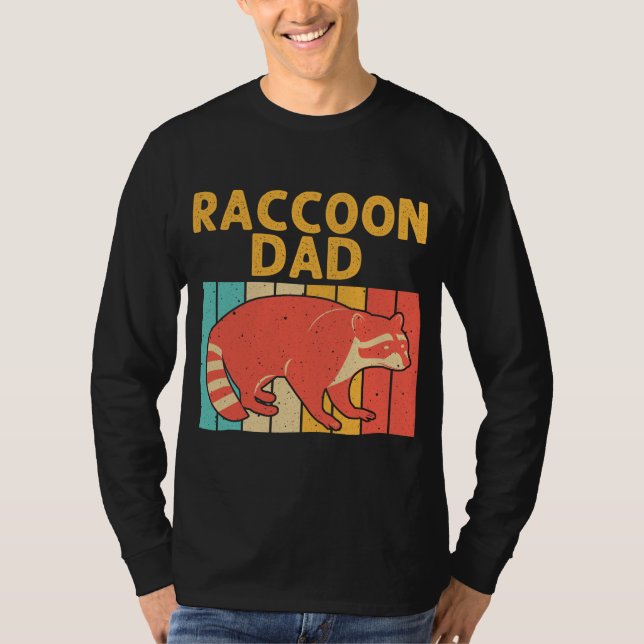Funny Raccoon Design For Dad Grandpa Men Raccoon L T-Shirt (Front)