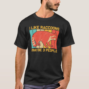 Funny Raccoon Design For Men Women Kids Raccoon Lo T-Shirt