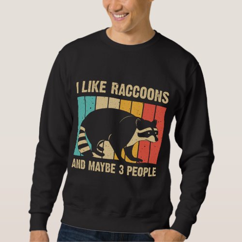 Funny Raccoon Design For Men Women Raccoon Lover I Sweatshirt