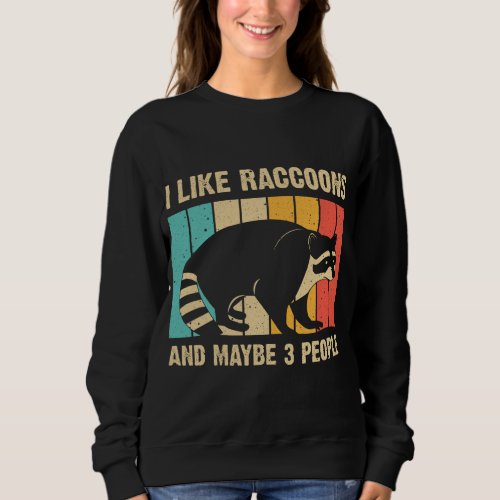Funny Raccoon Design For Men Women Raccoon Lover I Sweatshirt