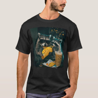 Funny Raccoon Eating Tacos For Cinco De T-Shirt
