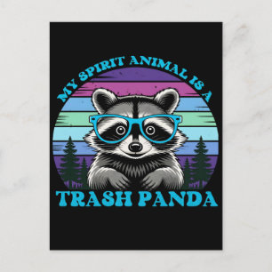 Funny Raccoon Girl Art & Cute Raccoon Gifts for 26 Holiday Postcard