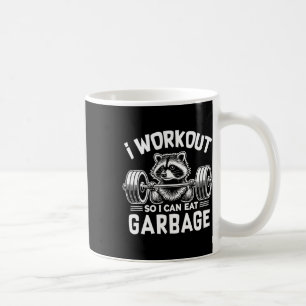 Funny Raccoon Gym Fitness I Workout So I Can Eat G Coffee Mug
