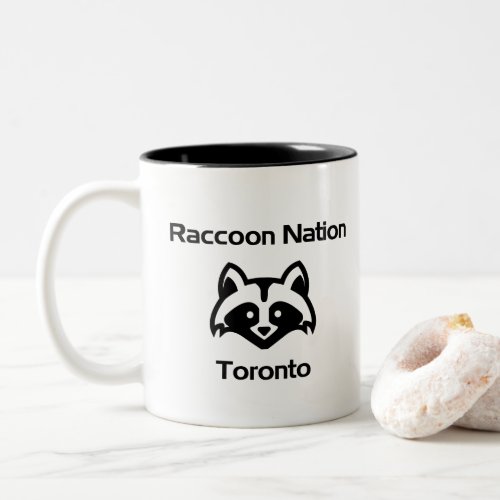 Funny Raccoon Nation Toronto Light_Monotone Two_Tone Coffee Mug