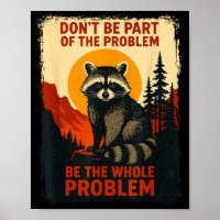 Funny Raccoon Nature Wildlife Outdoor Graphic Sarc