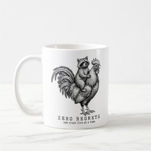 Funny Raccoon Rooster Mug Sarcastic Gift Humor