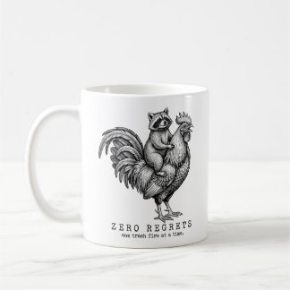 Funny Raccoon Rooster Mug Sarcastic Gift Humor