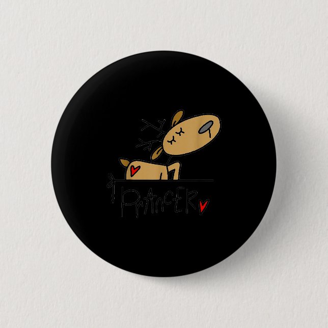 Funny Raccoon Santa Hat Christmas Tree Lights Paja Button (Front)