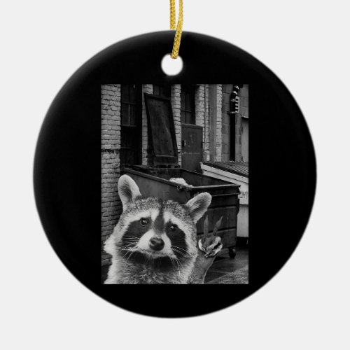 Funny Raccoon Selfie Raccoon Funny Raccoon Ceramic Ornament