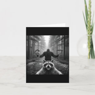 Funny Raccoon Selfie With Bigfoot 67 Six Seven Mem Thank You Card