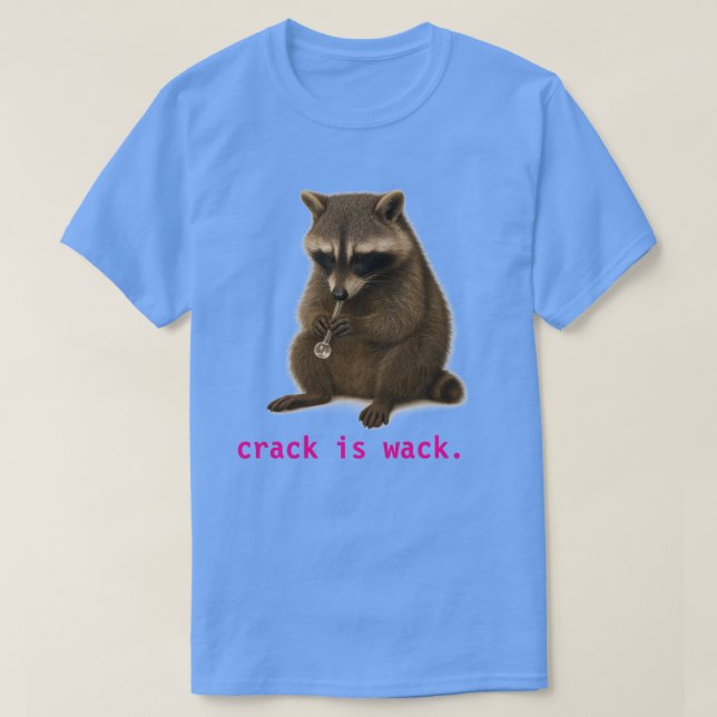 Funny Raccoon Smoking A Pipe Shirt (Design Front)