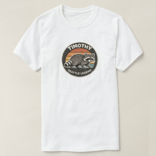 Funny Raccoon, Timothy Seattle Wildlife Legend T-Shirt