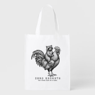 Funny Raccoon Tote Bag Sarcastic Gift Reusable
